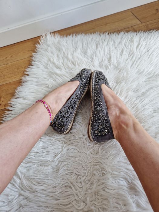 Kurt Geiger 25,5cm 39 40 espadryle orientalne balerinki baleriny premi