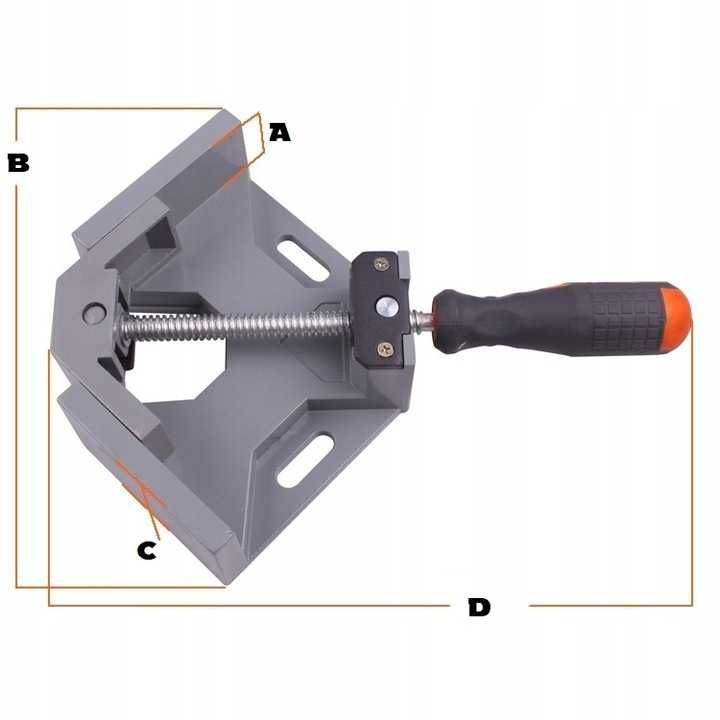 IMADŁO NAROŻNE Uchwyt ŚCISK STOLARSKI Kątowy Narożny 68 x 150 mm