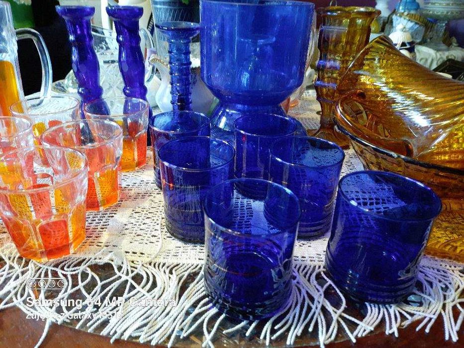 szklane  przedmioty vinitage