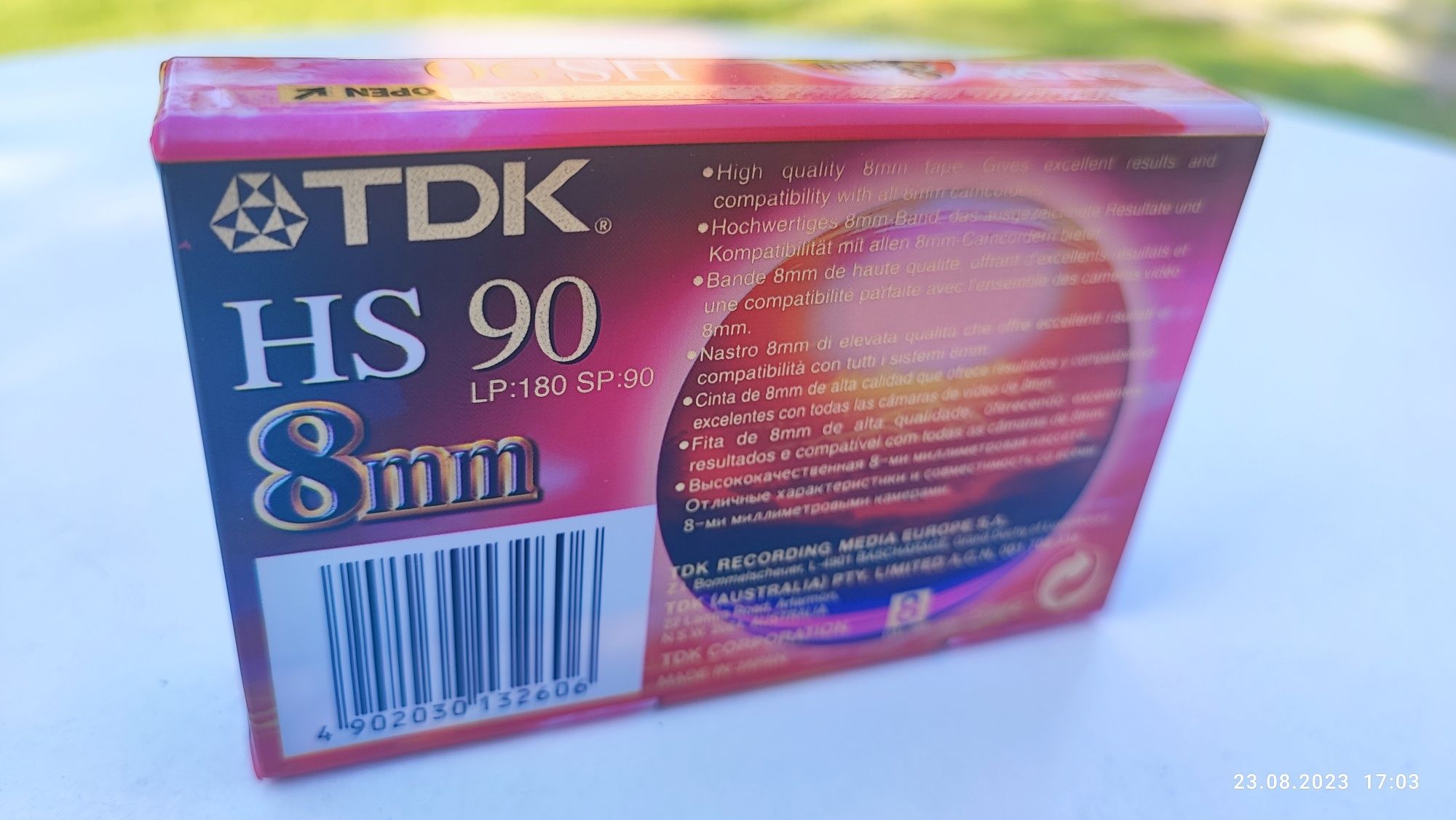 Kaseta video 8mm TDK HS90 NOWA