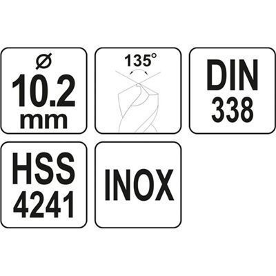 Wiertło Do Metalu Inox 10.2Mm Hss Premium Yato