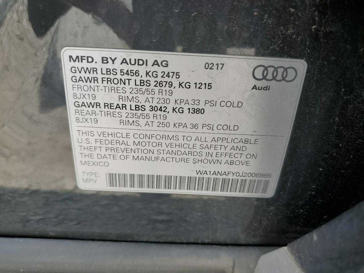 Автомобіль AUDI Q5 PREMIUM рік 2018