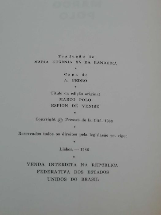 Marco Polo, Espião de Veneza, Jean Latérguy