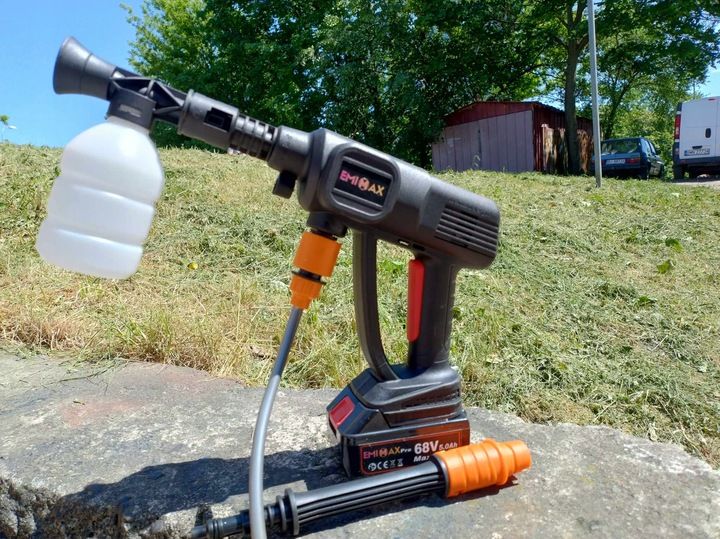 Myjka Ciśnieniowa Akumulatorowa Najmocniejszy Zestaw 2x5000mah Opryski