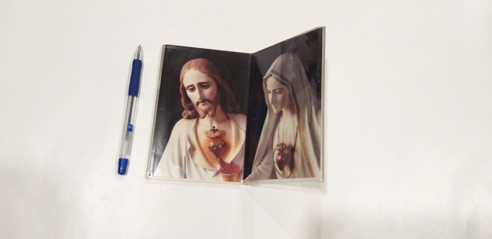 Acrílico com imagens religiosas