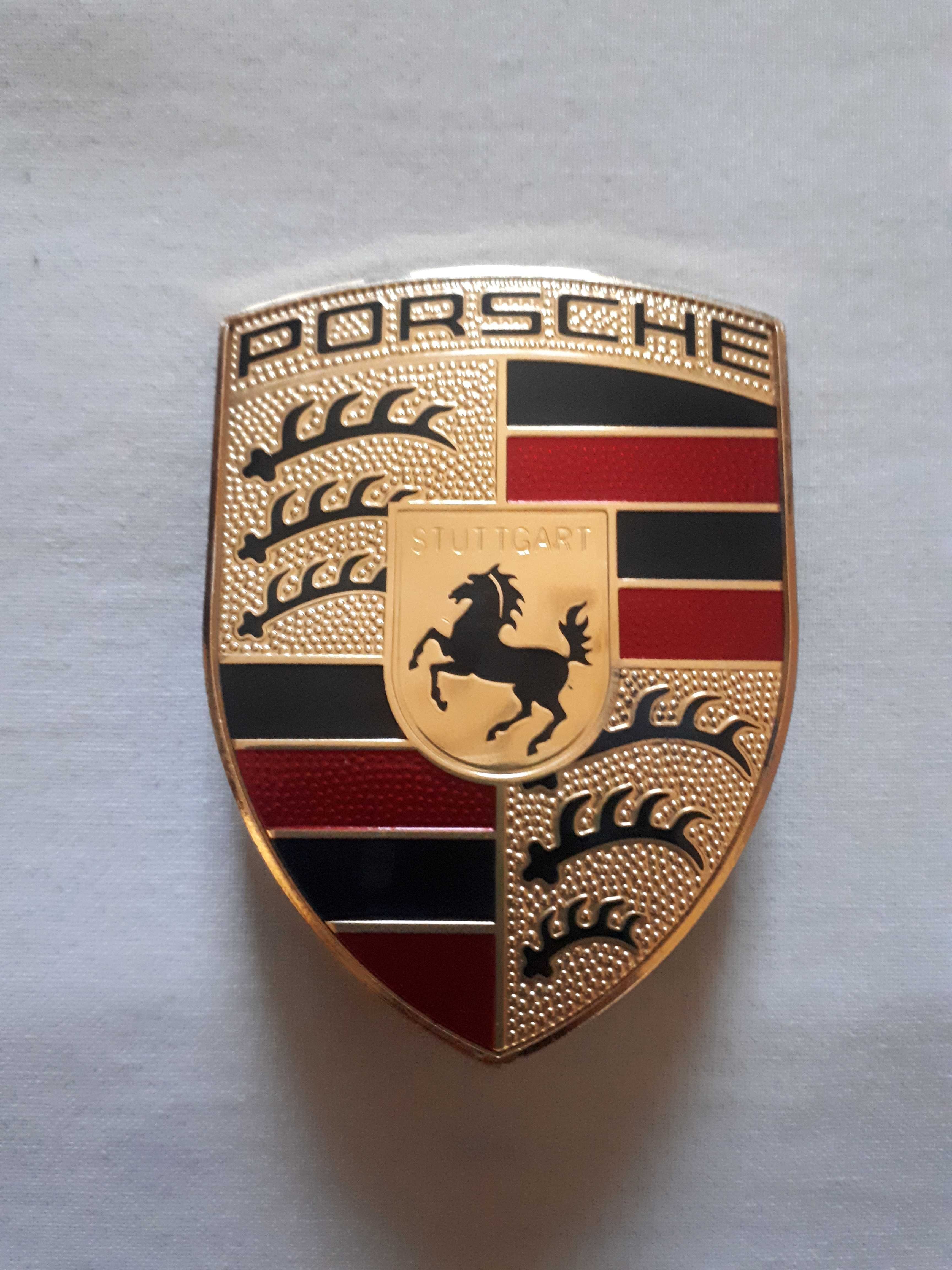 Эмблема  значок  шильдик  PORSCHE  (капот)  9P1853601  Оригинал