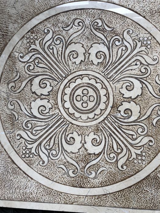 Плита мраморная с фрезерным рисунком полированая