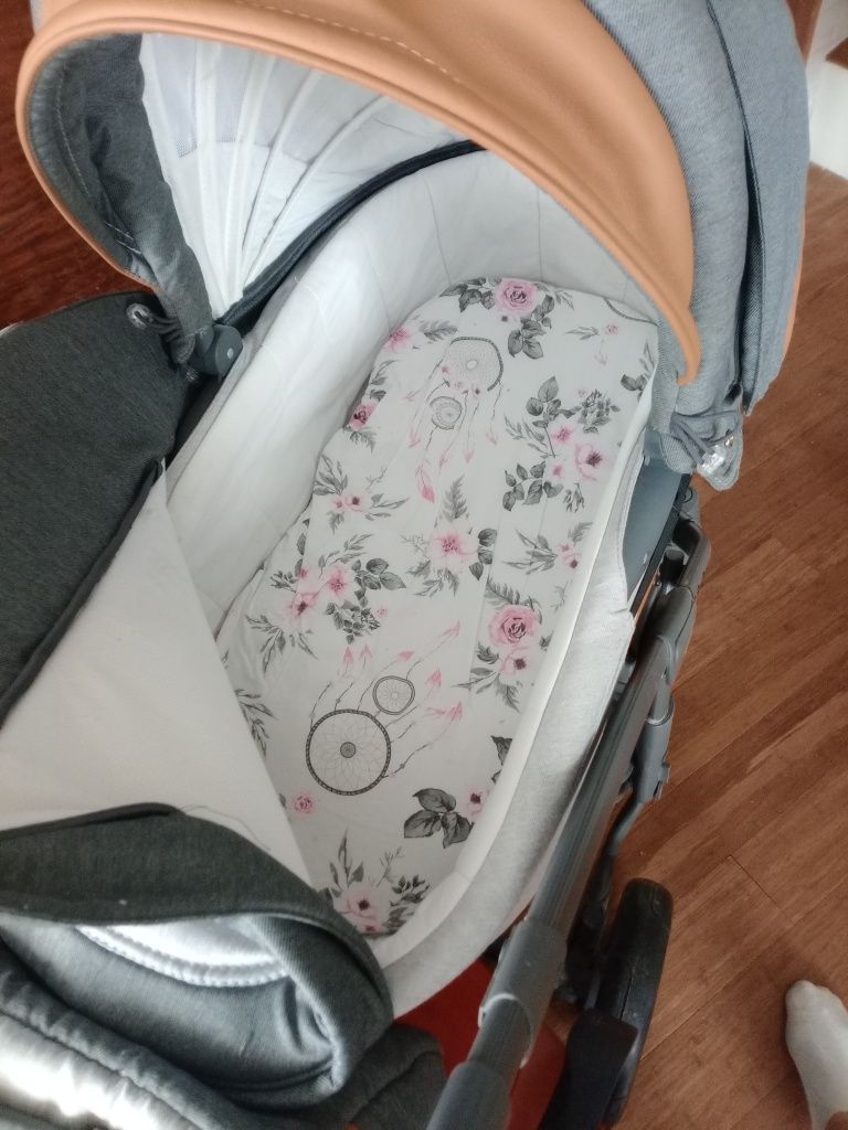 Wózek Adamex Barletta 4w1 3w1 gondolą spacerówka nosidełko baza