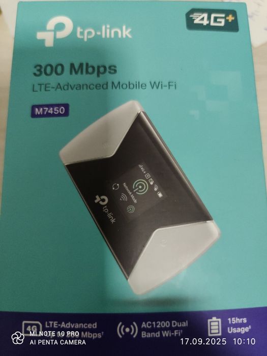 4G LTE wi-fi роутер TP-LINK M7450 300 mb cat6 lte подарок безл
