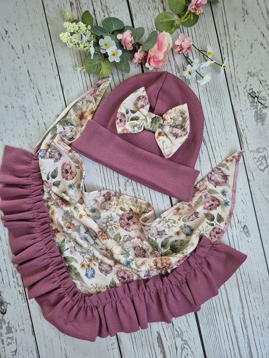 Komplety jesienne czapka chusta 98