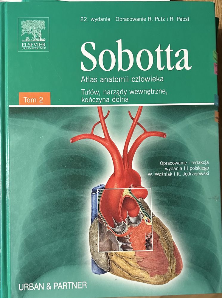 Sobotta Atlas anatomii Tom 1 i 2 plis tablice