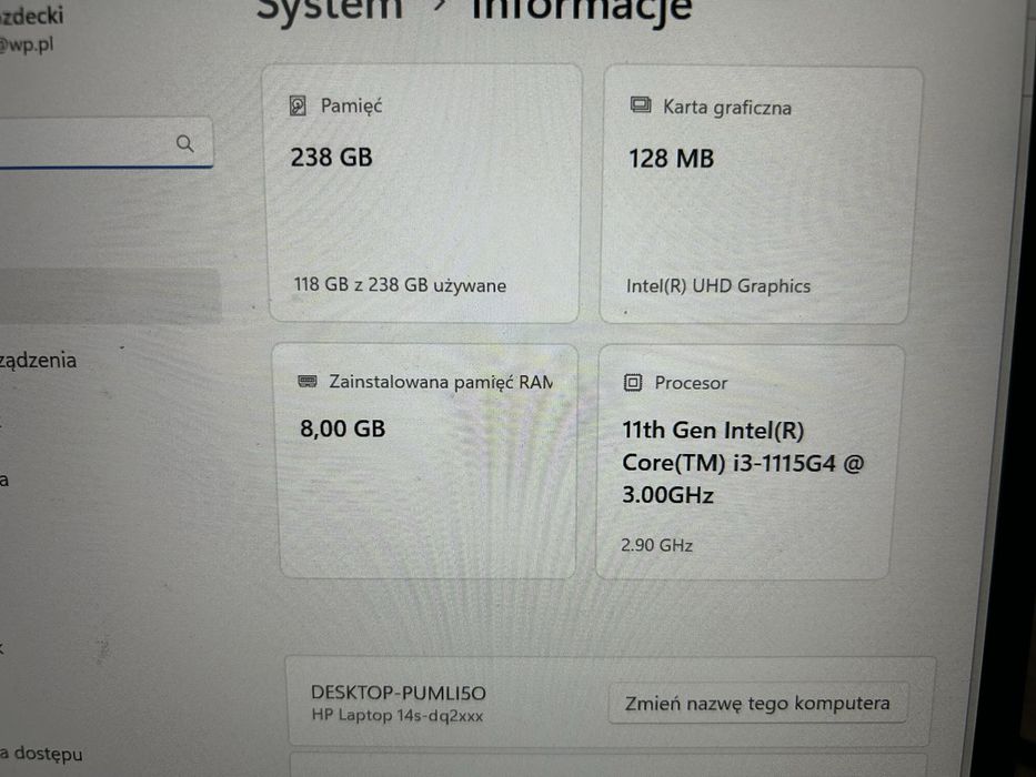 Laptop chromebook HP 14 cali SSD dysk