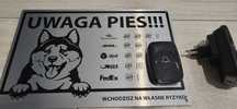 Jak nowa Tabliczka  UWAGA PIES+ dzwonek