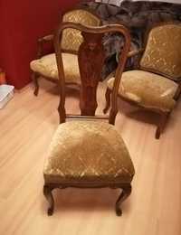 Komplet 6 krzeseł styl klasyczny PRL vintage