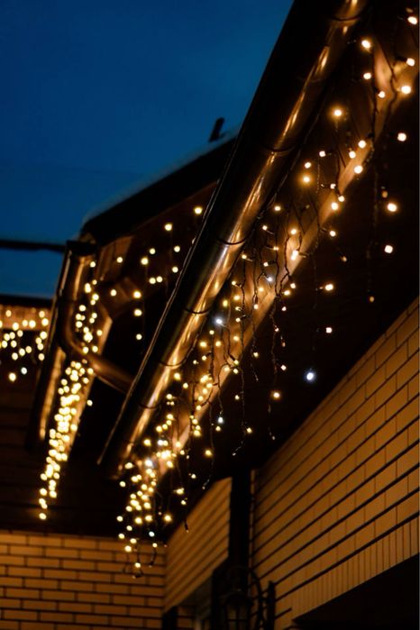 Вулична гірлянда бахрома в 3-х кольорах