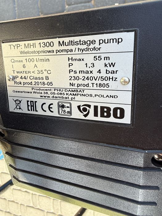 Pompa wody IBO MHI1300