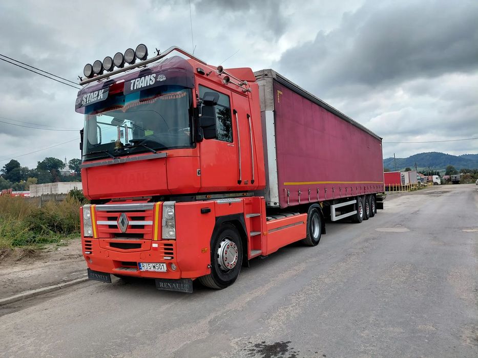 Renault Magnum 460  Zestaw ciągnik siodłowy + naczepa firanka oś podnoszona