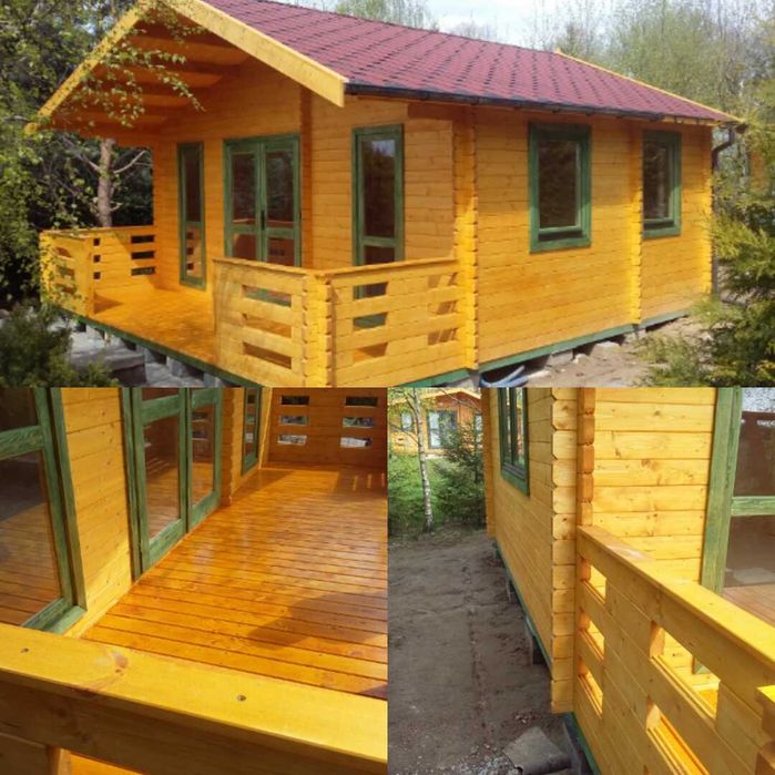 DREWNIANY DOMEK Letniskowy Całoroczny
WEEKEND 25 + 8 M2 Od Ręki  Promo