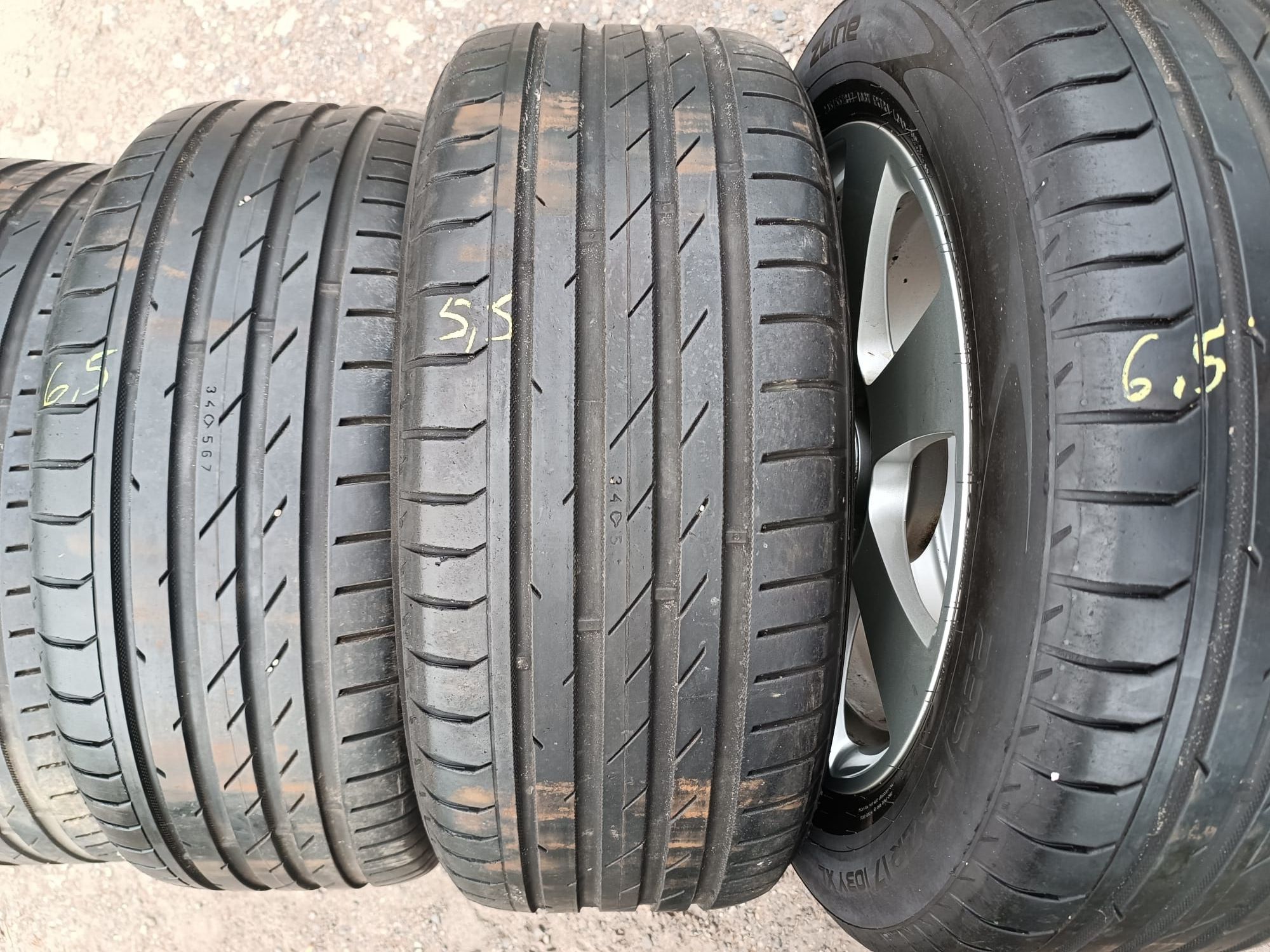 Opony letnie 235/55/17 Nokian Zline bieżnik 6,5-5,5mm, 2014rok