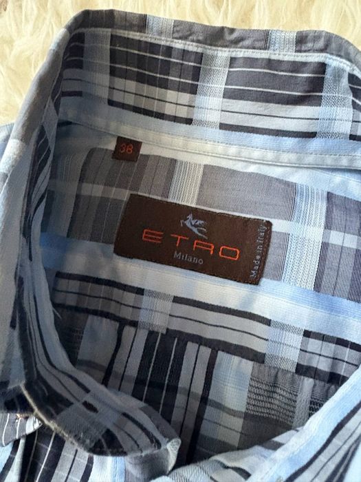 Elegancka męska koszula Etro Milano 38 bawełna sto procent