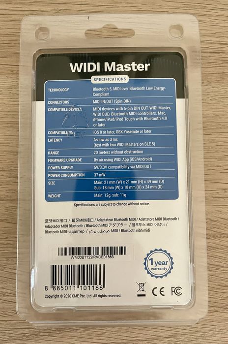 Bluetooth MIDI - Widi Master64551839203202121