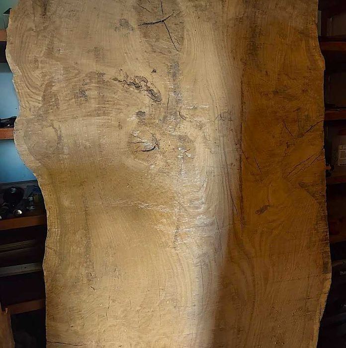 monolit na blat dębowy, dąb, 200/95 cm, suchy
