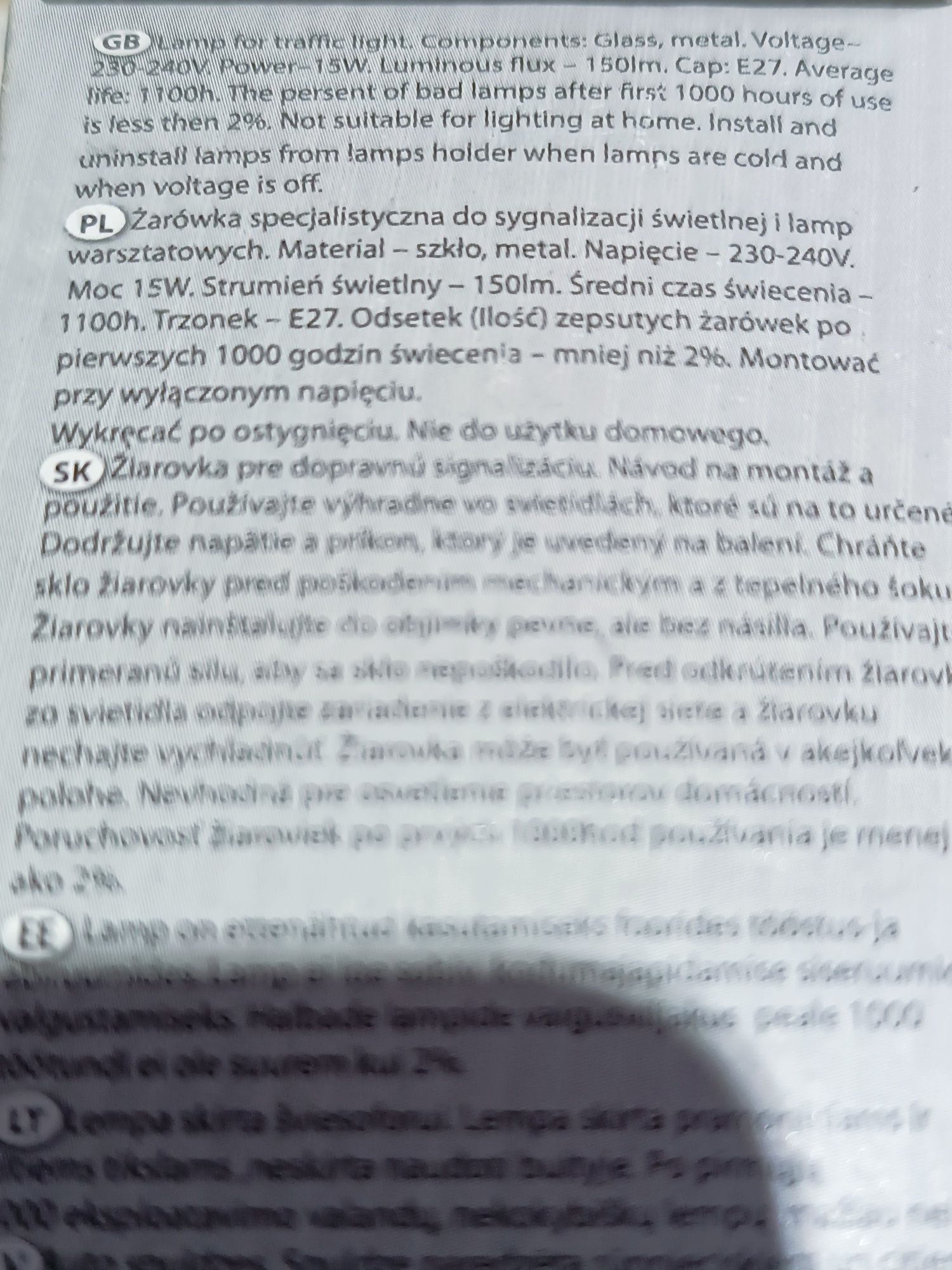 8x Żarówka Tradycyjna 230V E27 15W Matowa Mleczna

Żarówka, lampa żar