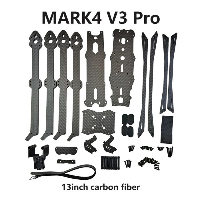Рама  дрона 13" 15" дюймов. Mark 4  V2, V3 pro. Карбон.