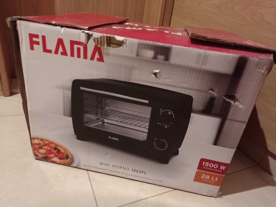 Mini forno elétrico pequeno flama 28L