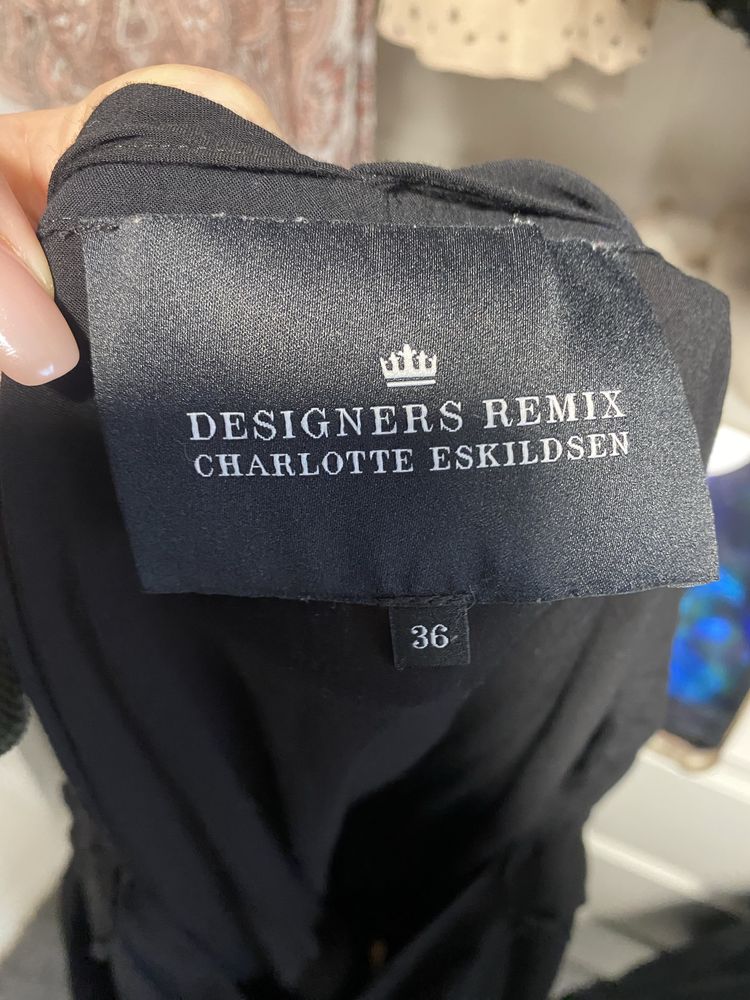 Czarna sukienka krótka Designers Remix Charlotte Eskildsen S