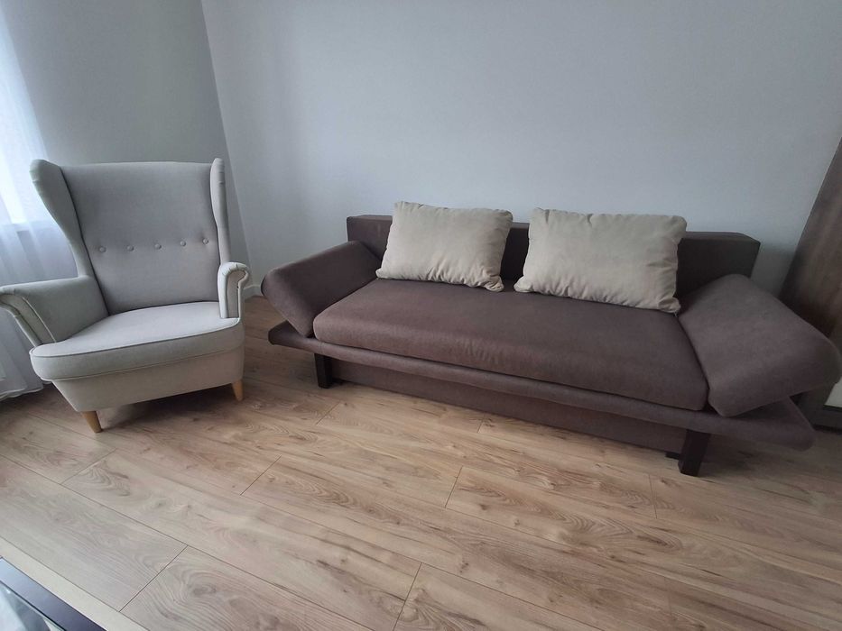Sofa rozkładana plus fotel  uszek IKEA-NOWA CENA