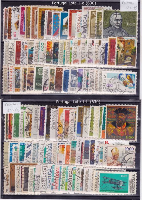 Lote de 630 Selos de Portugal