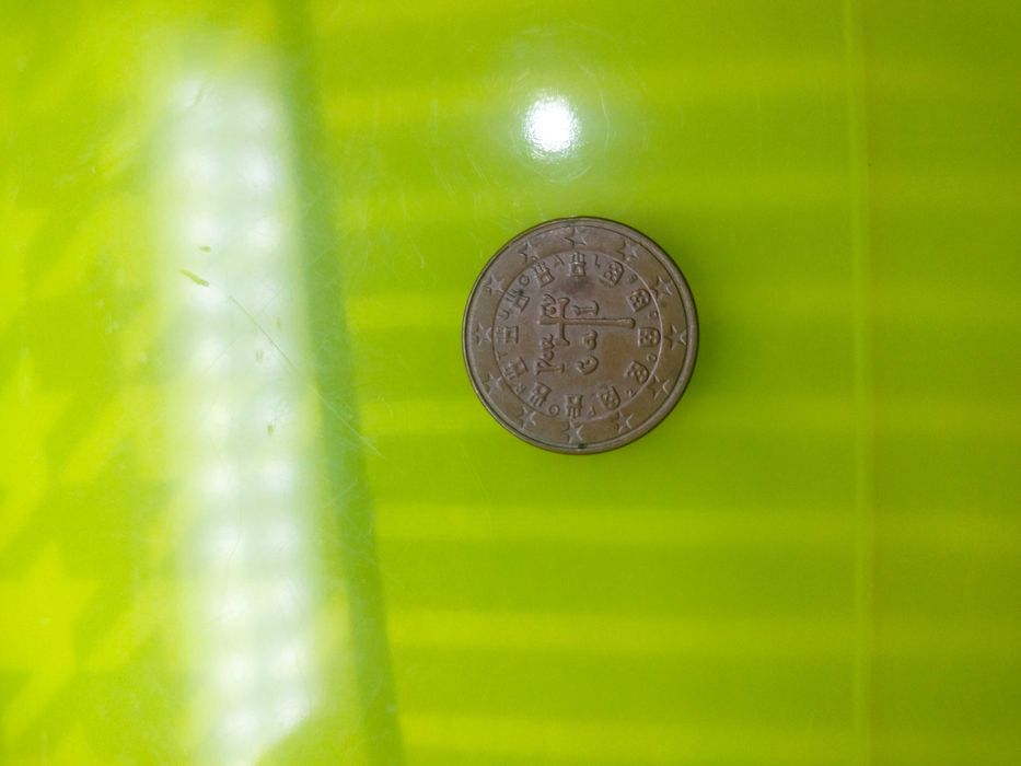 Moeda 0,5cent Euro ano 2008 portuguesa rara pelo o simbolo