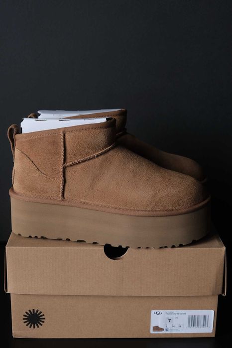 Угги на платформі UGG Classic Ultra Mini Platform Chestnut оригінал