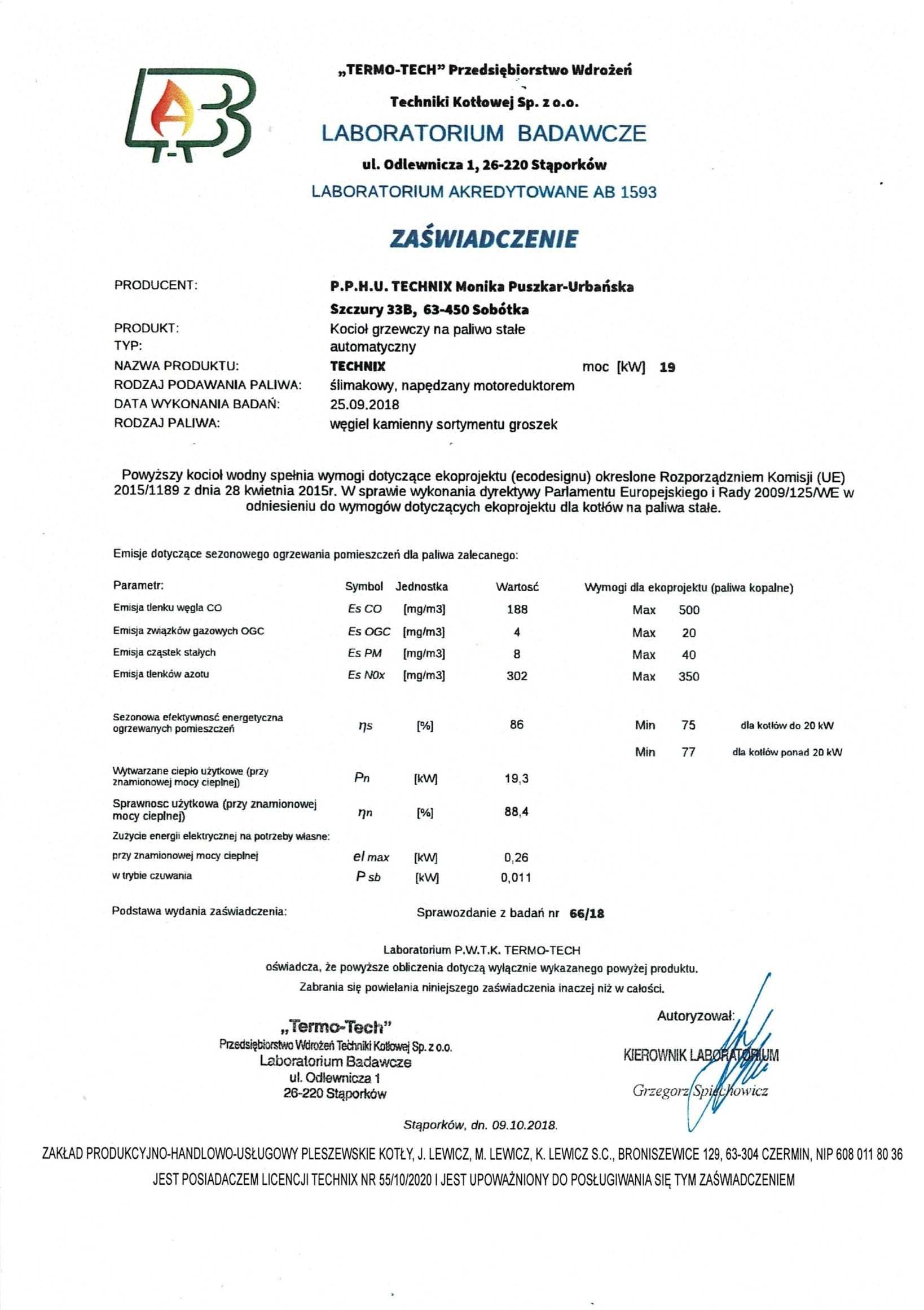 Kocioł z Podajnikiem 19kW Ekogroszek 5 klasa Ekodesign Dostawa Gratis