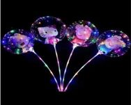 Balony Ledowe Świecące Mocne Led Baterie Festyny Balon Bobo Serca 50cm