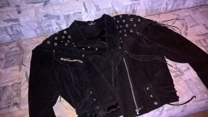 kurtka damska skórzana/zamszowa r40 ramoneska