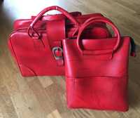 Torba i walizka czerwony Vintage