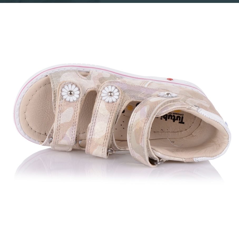 Босоніжки сандалі шкіряні Тutubi для дівчинки 24 розмір