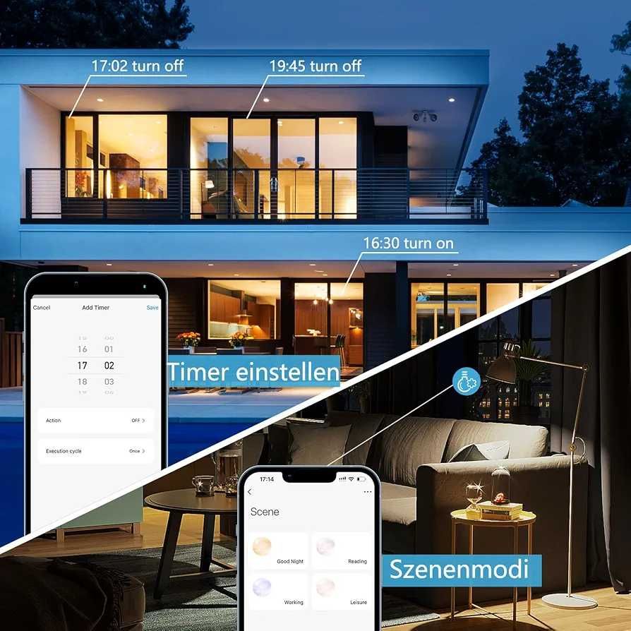 2 Żarówki LED Wi-Fi Smart G9,kompatybilne z Alexa/Google Home, A26