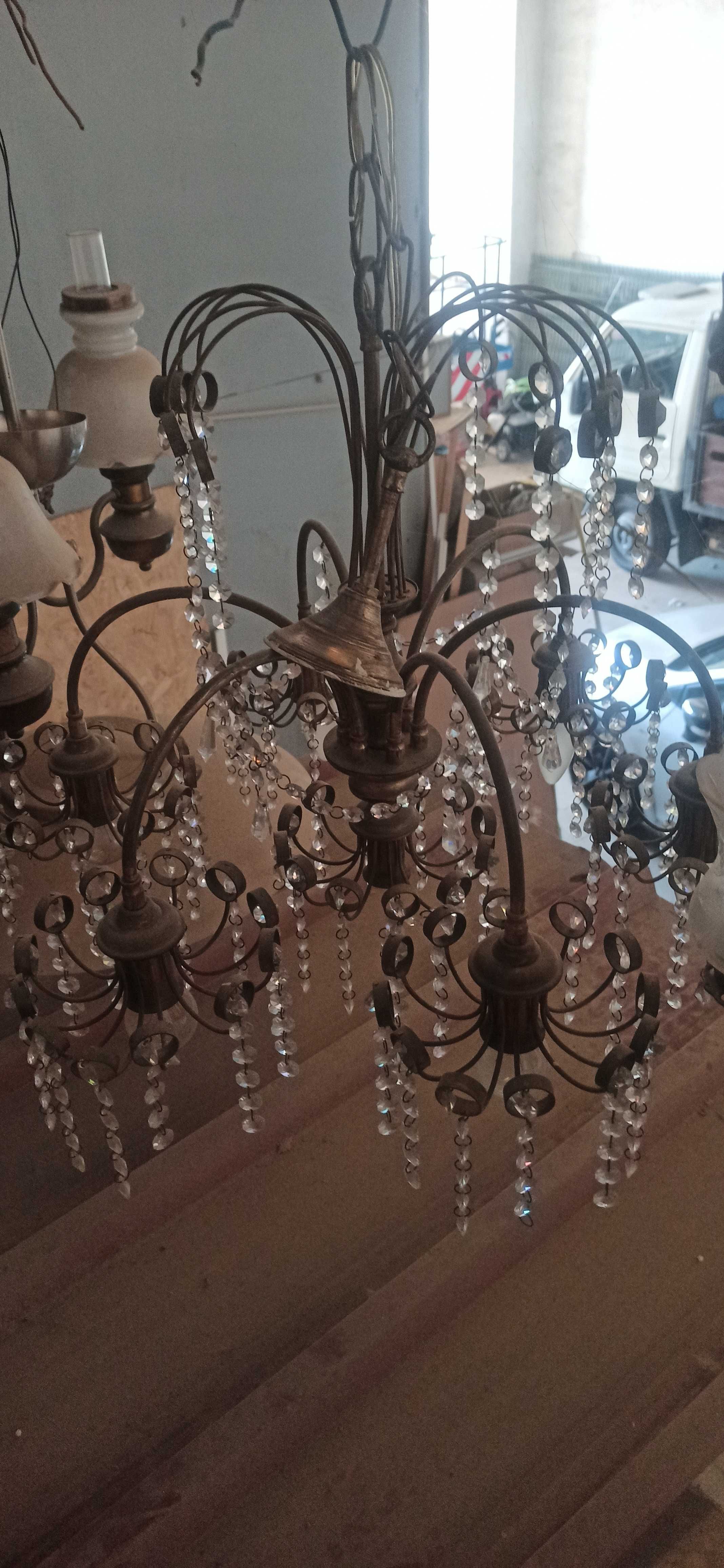 Candeeiro de cristal antigo