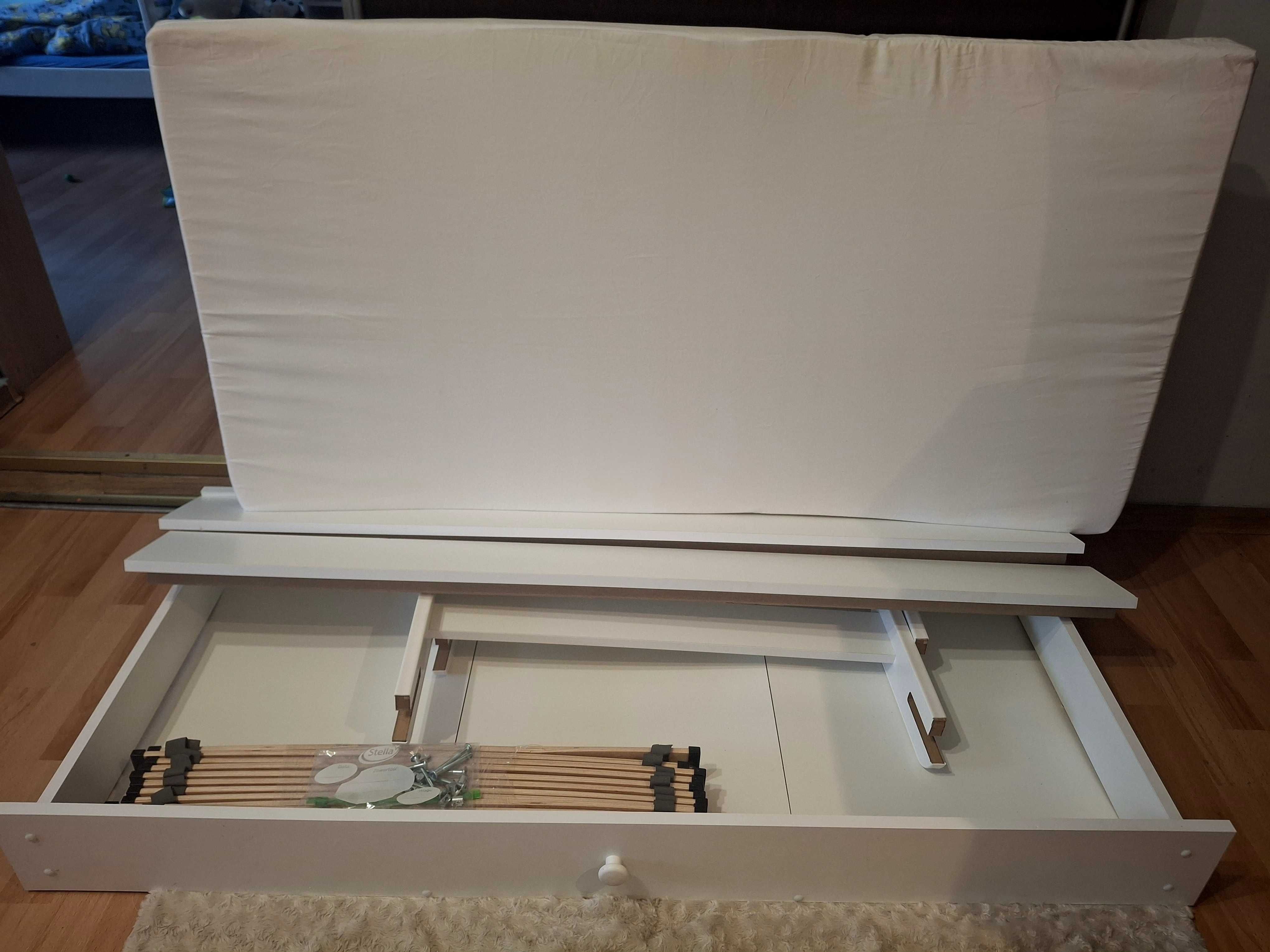 Łóżko dzieciece + szuflada + materac 140x70