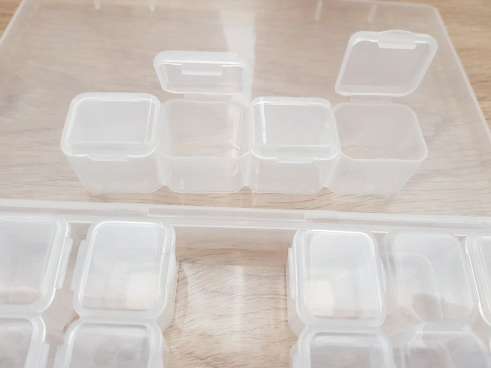 Caixa para arrumação de acessórios (28 compartimentos) - unhas de gel