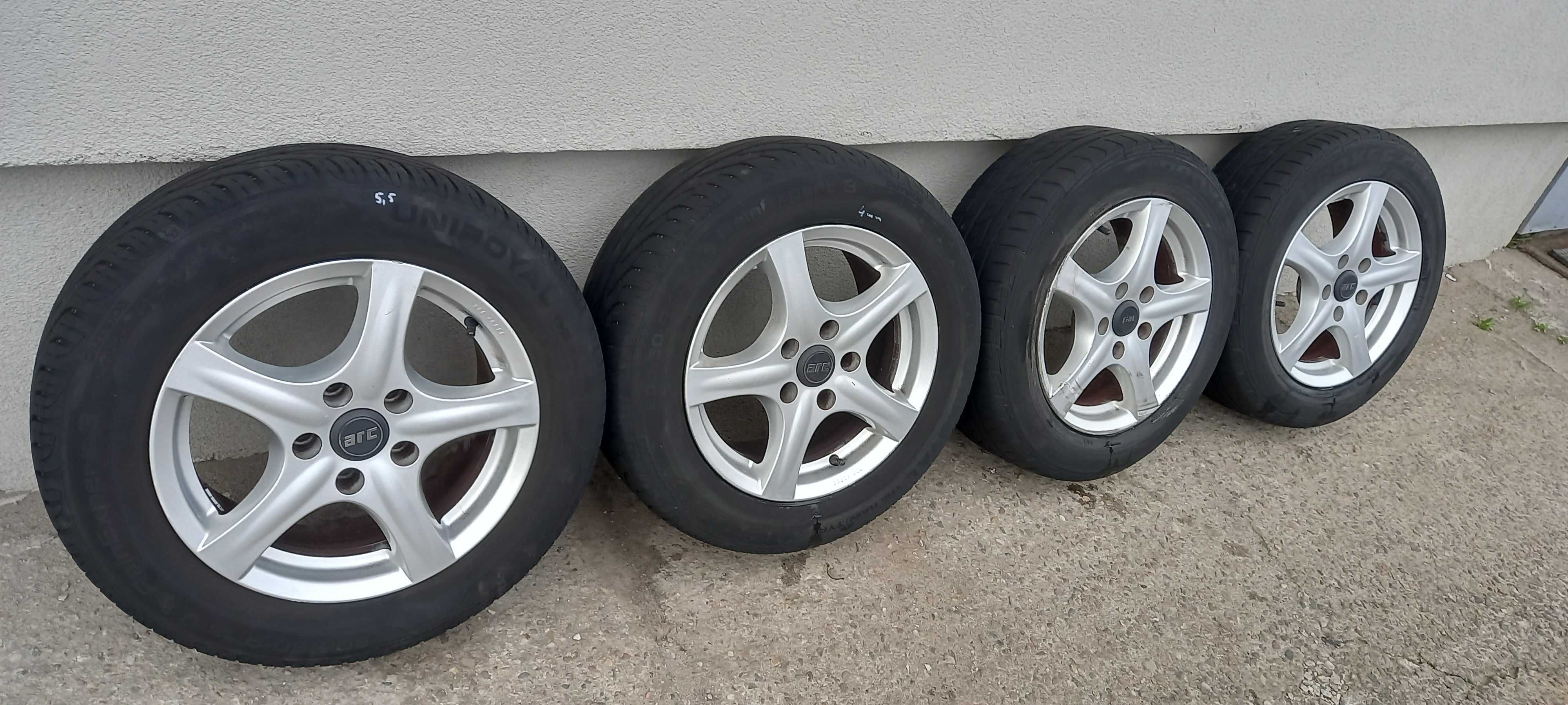 Felgi aluminiowe koła opony Audi A4 A6 VW 15" 5X112 lato kpl