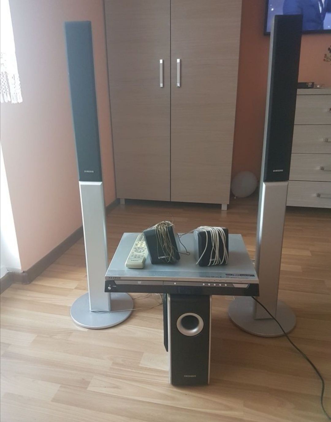 Kino domowe, DVD Samsung, 4x głośniki + subwoofer