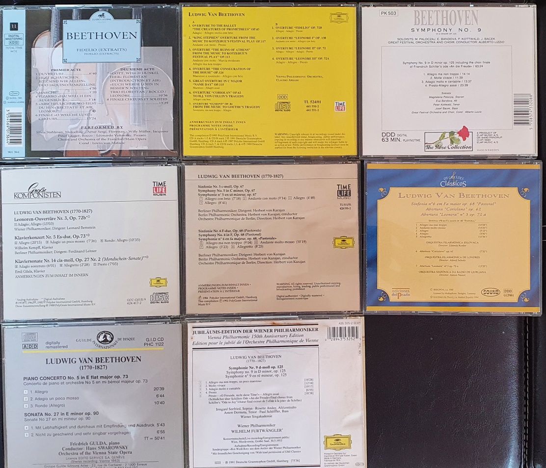 Cds música clássica Beethoven, Mozart, Vivaldi