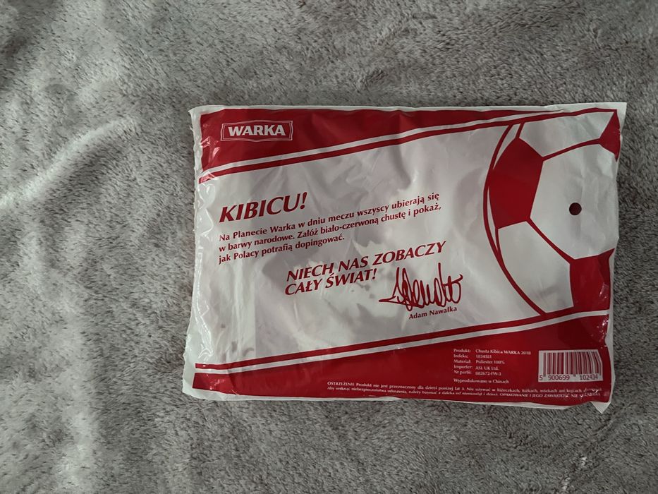 Chusta kibica biało-czerwona
