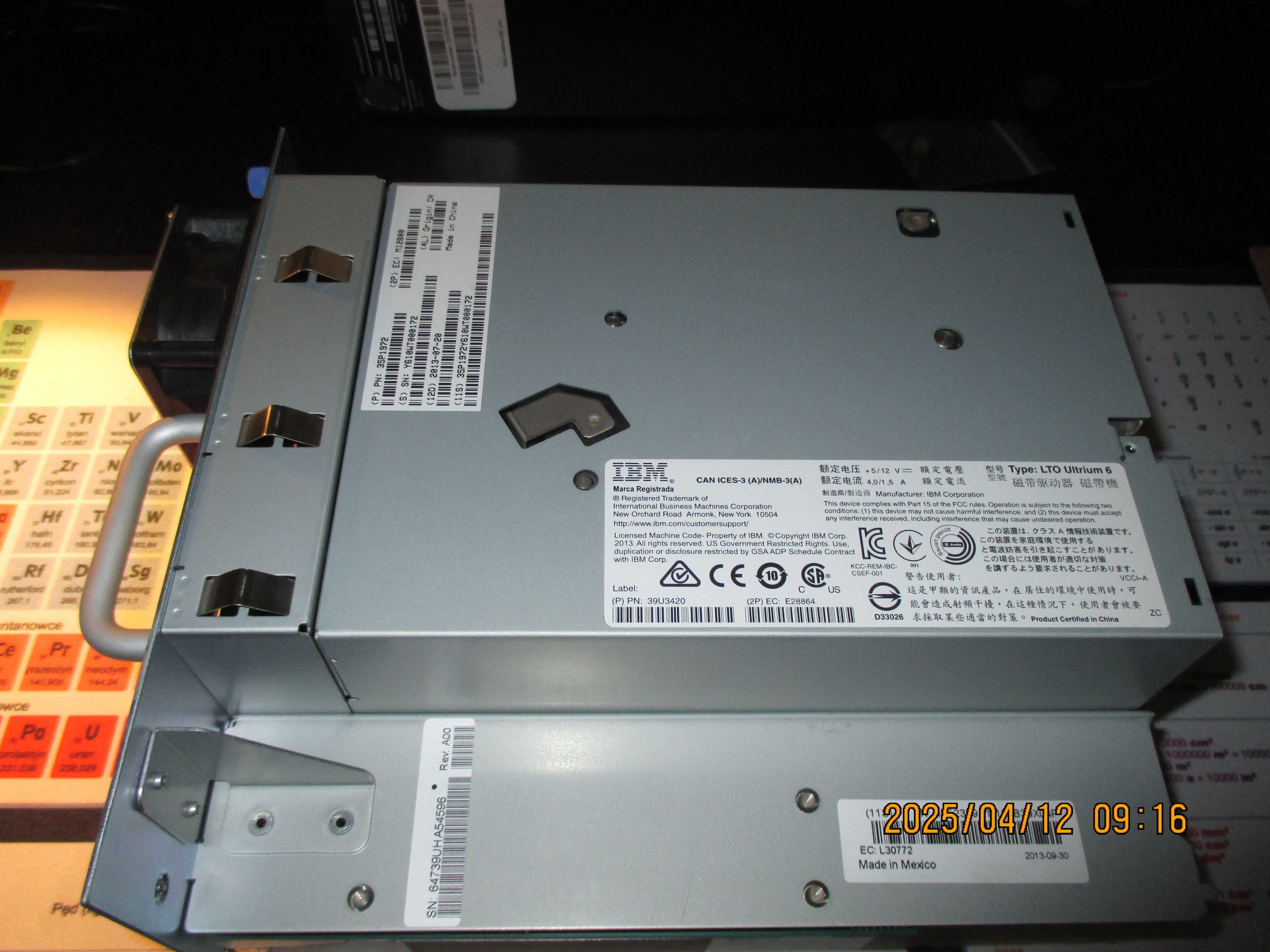 IBM LTO Ultrium L6 - 35P1972 8 GB biblioteka taśmowa