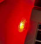 Mini lampka LED USB kryształowa czerwona do spania