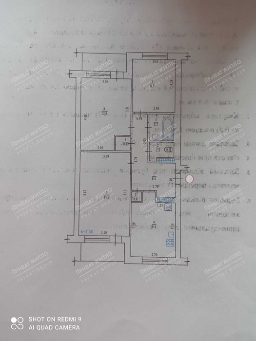 Трикімнатна квартира з автономним опаленням на першому поверсі